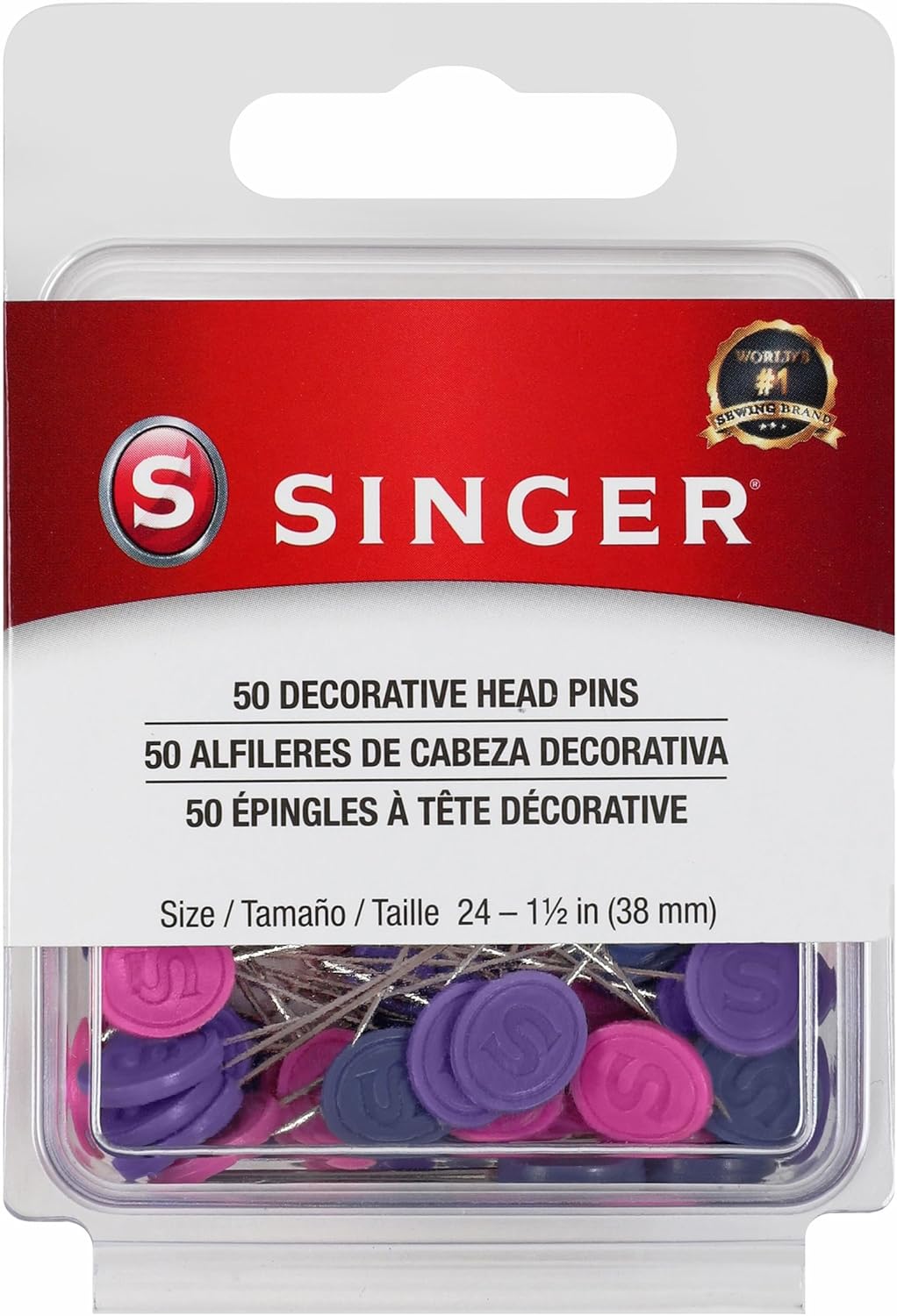 Alfileres Cabeza Plana 50 u - Singer