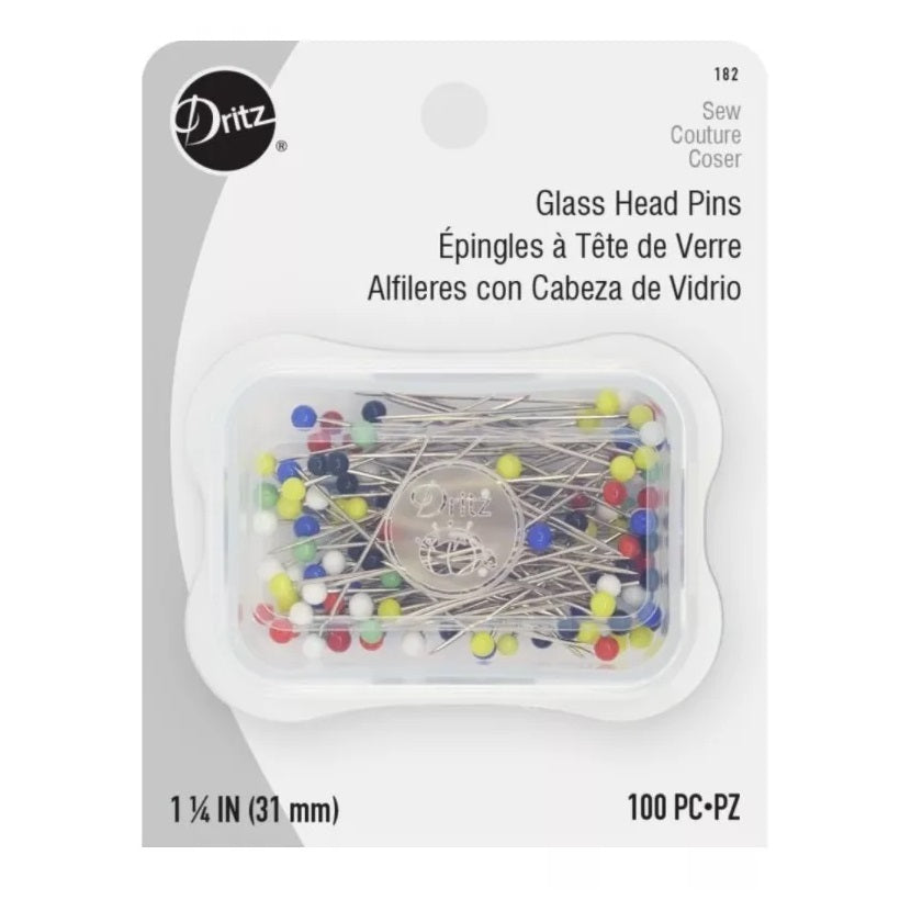 Alfiler Cabeza de Vidrio 100u - Dritz