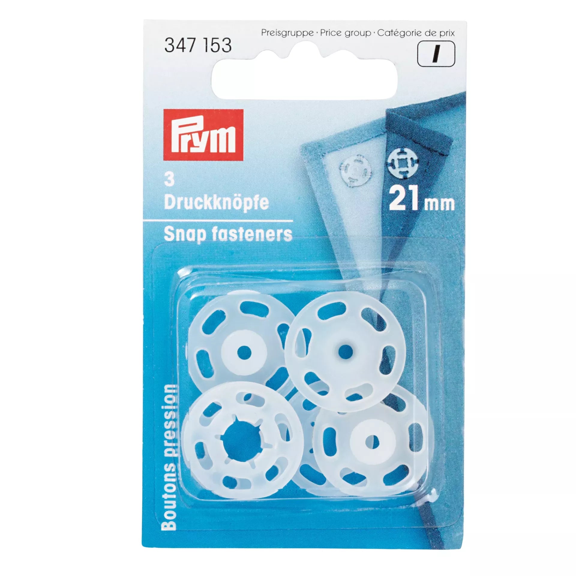 Broches a Presion Transparente 10 mm