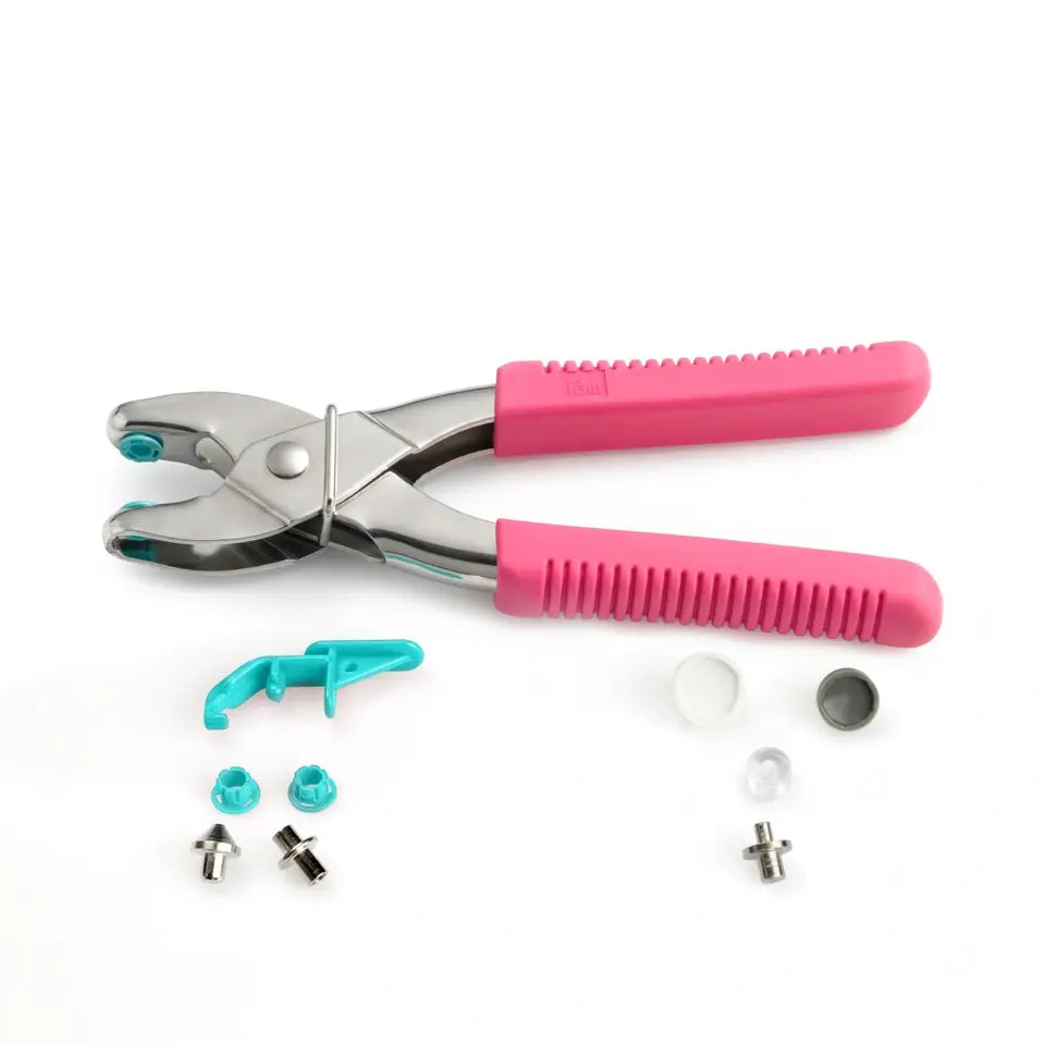 Prensa Broches Plásticos y Sacabocado Fucsia - Prym
