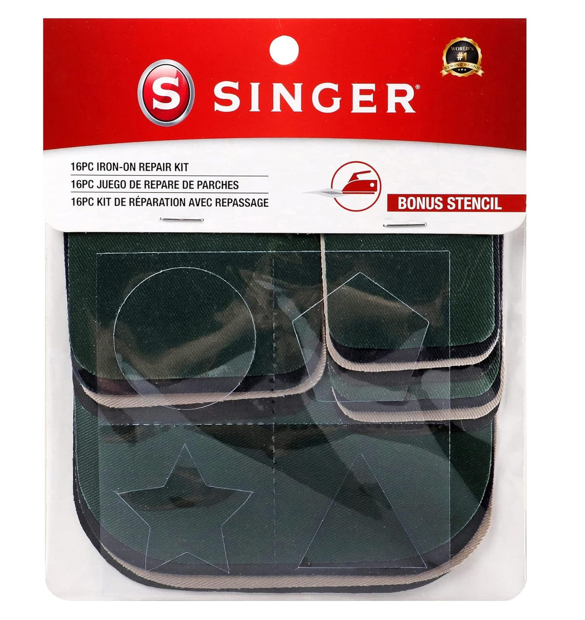 Kit Parches Termoadhesivos + Stencil 16u - Singer