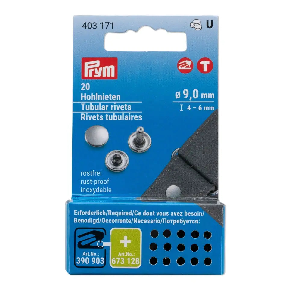 Remaches plateados 4-6 mm – 20 unidades Prym