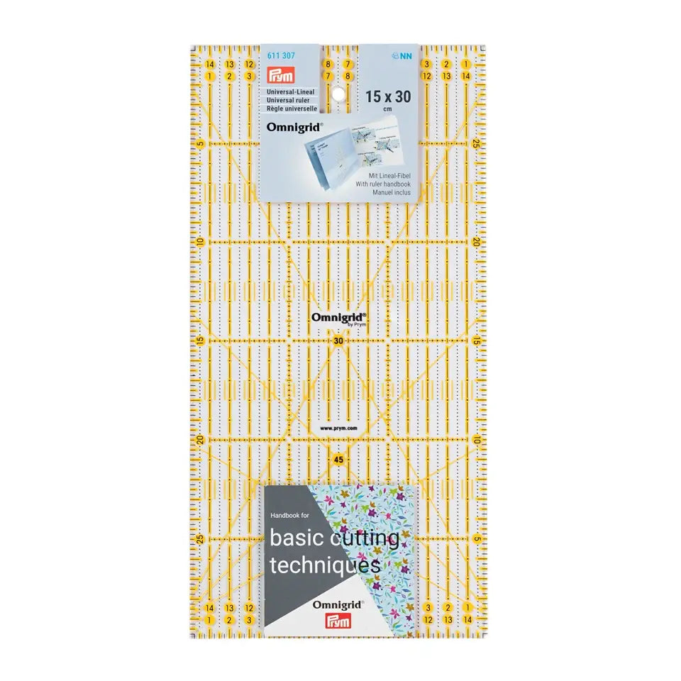 Regla 15×30 cm Omnigrid - Prym