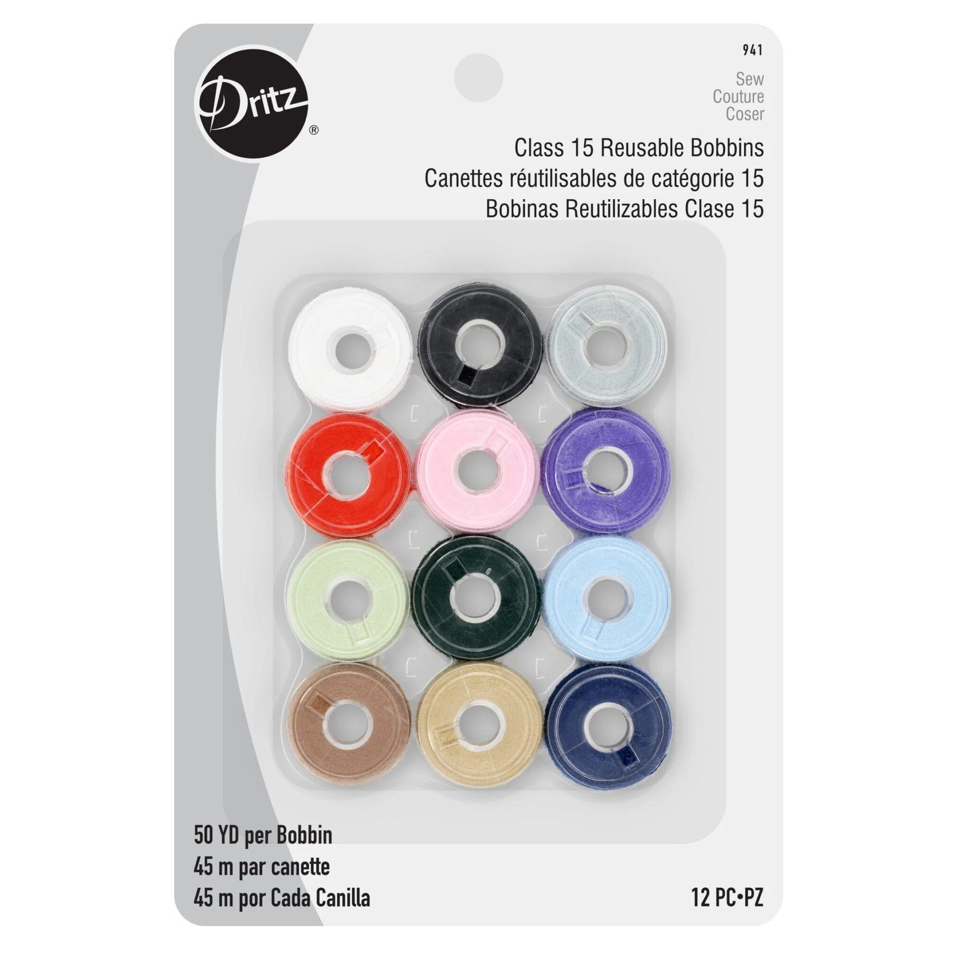 Set de Bobinas con Hilo Colores 12 unidades - Dritz