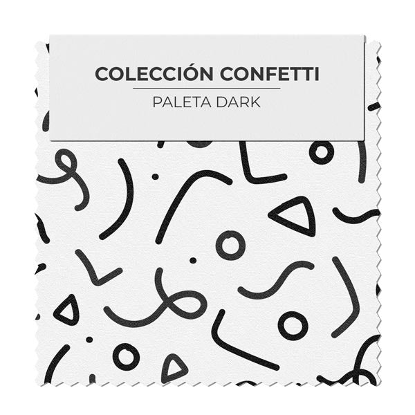 Confetti Negro Base Blanca