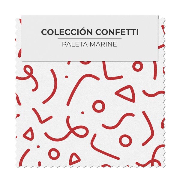 Confetti Rojo Base Blanca