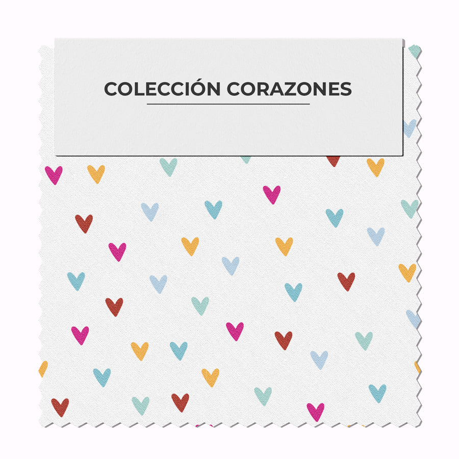 Corazones Mini Multicolor Fucsia
