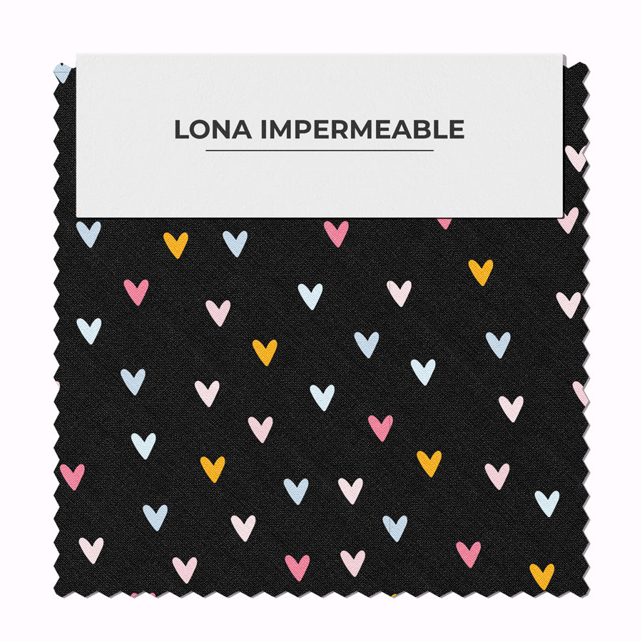 Corazones Mini Negro Rosa