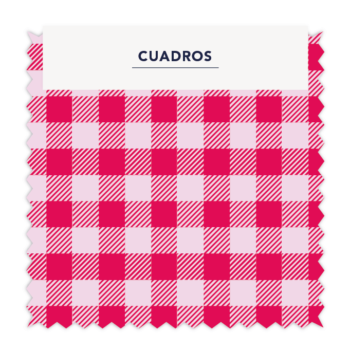 Vichy 1x1 cm Fucsia