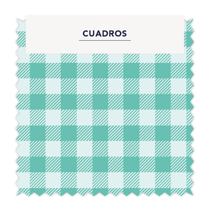 Vichy 1x1 cm Menta Fuerte
