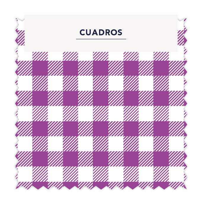Vichy 1x1 cm Morado Fuerte