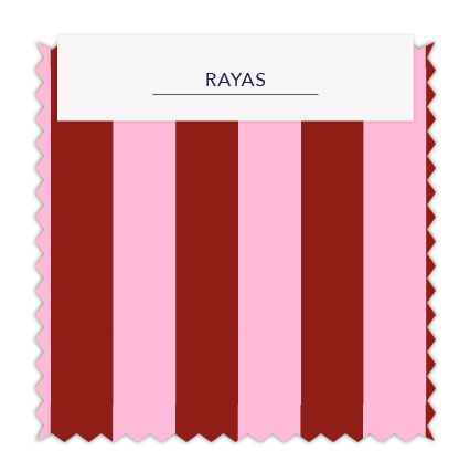 Rayas 2 cm Burdeo Rosa