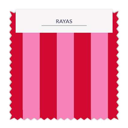 Rayas 2 cm Rojo Fucsia