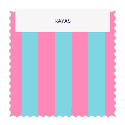 Rayas 2 cm Rosa Calipso