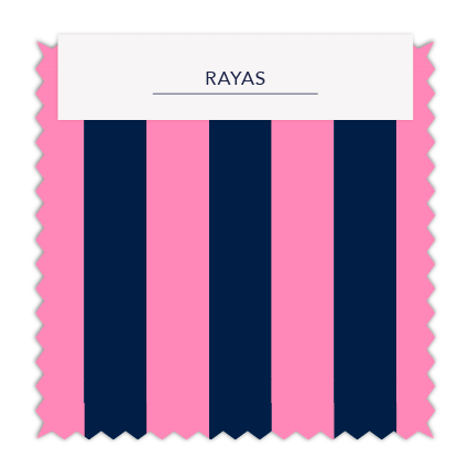 Rayas 2 cm Azul Rosa