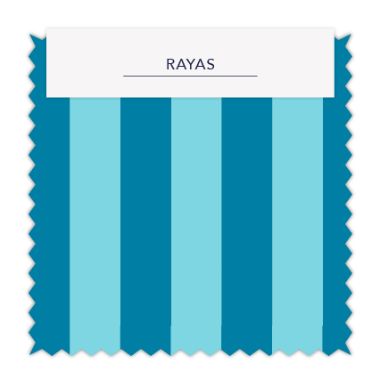 Rayas 2 cm Calipso Turquesa