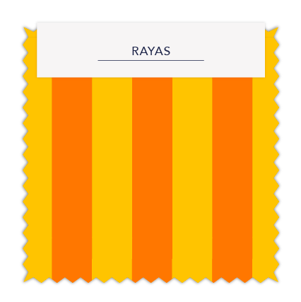 Rayas 2 cm Naranja Amarillo